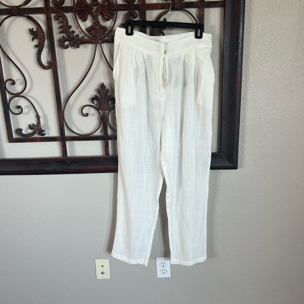 Francesca's Collections White Line  Pants